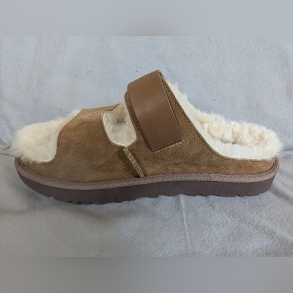 Womens UGG® Greenport Strap Slide Sandal - Chestnut - Picture 4 of 8